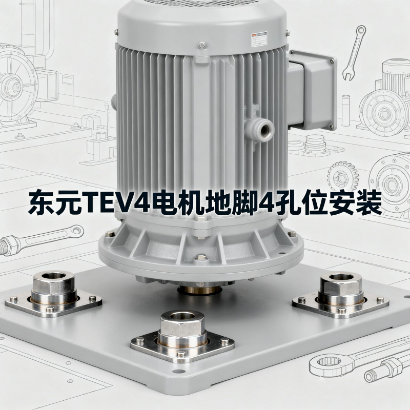 東元TEV4電機(jī)地腳4孔位安裝